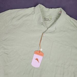 Tommy Bahama Catalina Twill 100% Silk Short Sleeve Camp Shirt Green NWT Mens XL